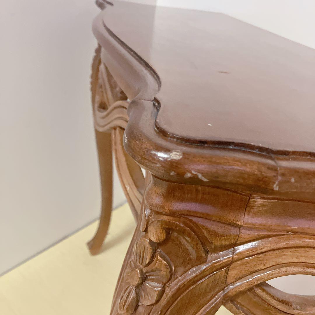 アンティーク調　猫脚　コンソール　テーブル　サイドテーブル　レトロ