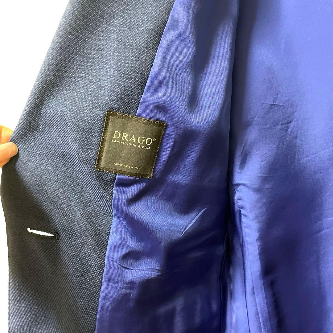 イタリア高級生地　DRAGO 11号　パンツスーツ　ブルー系　花菱　オーダー