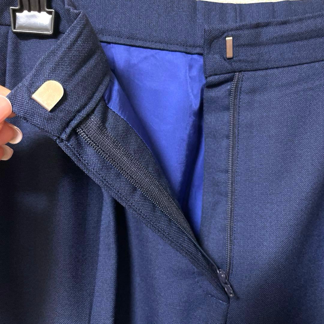 イタリア高級生地　DRAGO 11号　パンツスーツ　ブルー系　花菱　オーダー