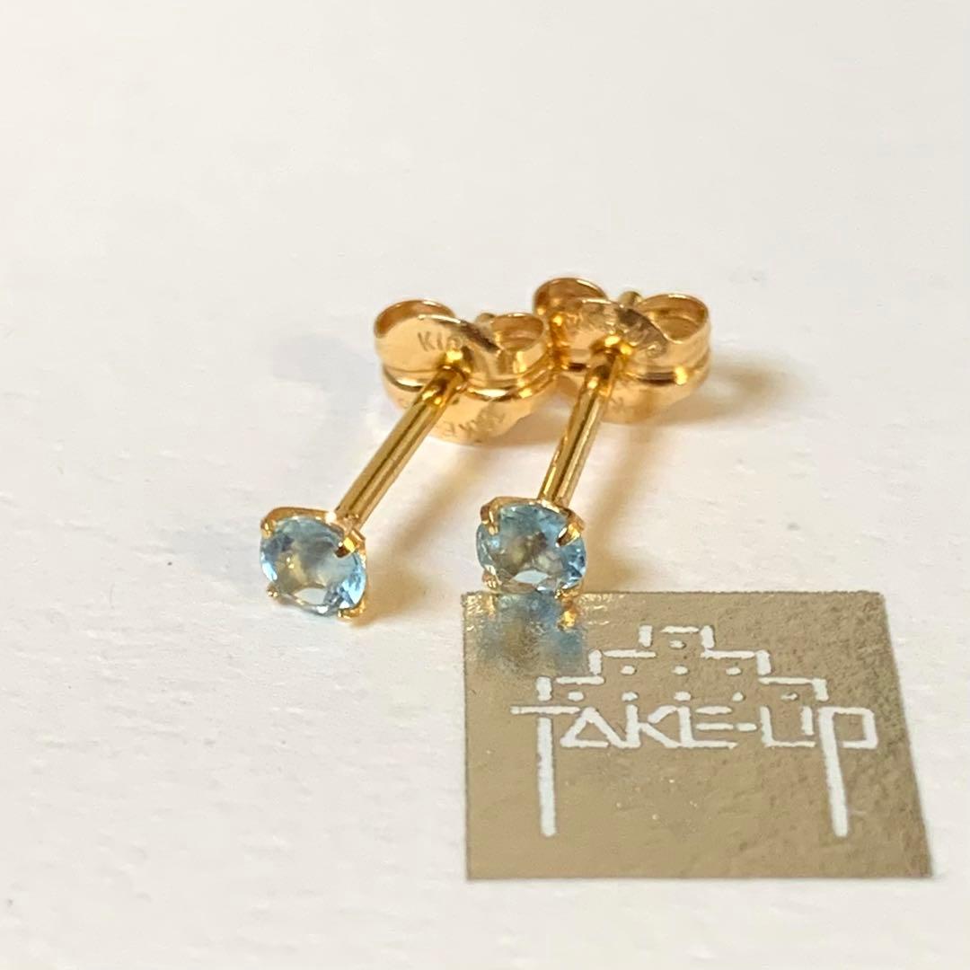 テイクアップ K18 セカンドピアス アクアマリン