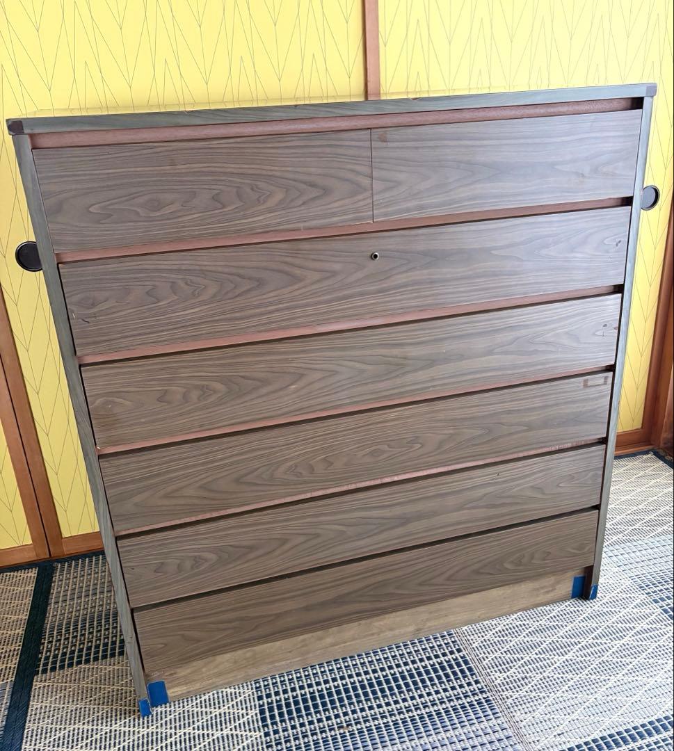 【昭和レトロ】木目がキレイなチェスト 6段