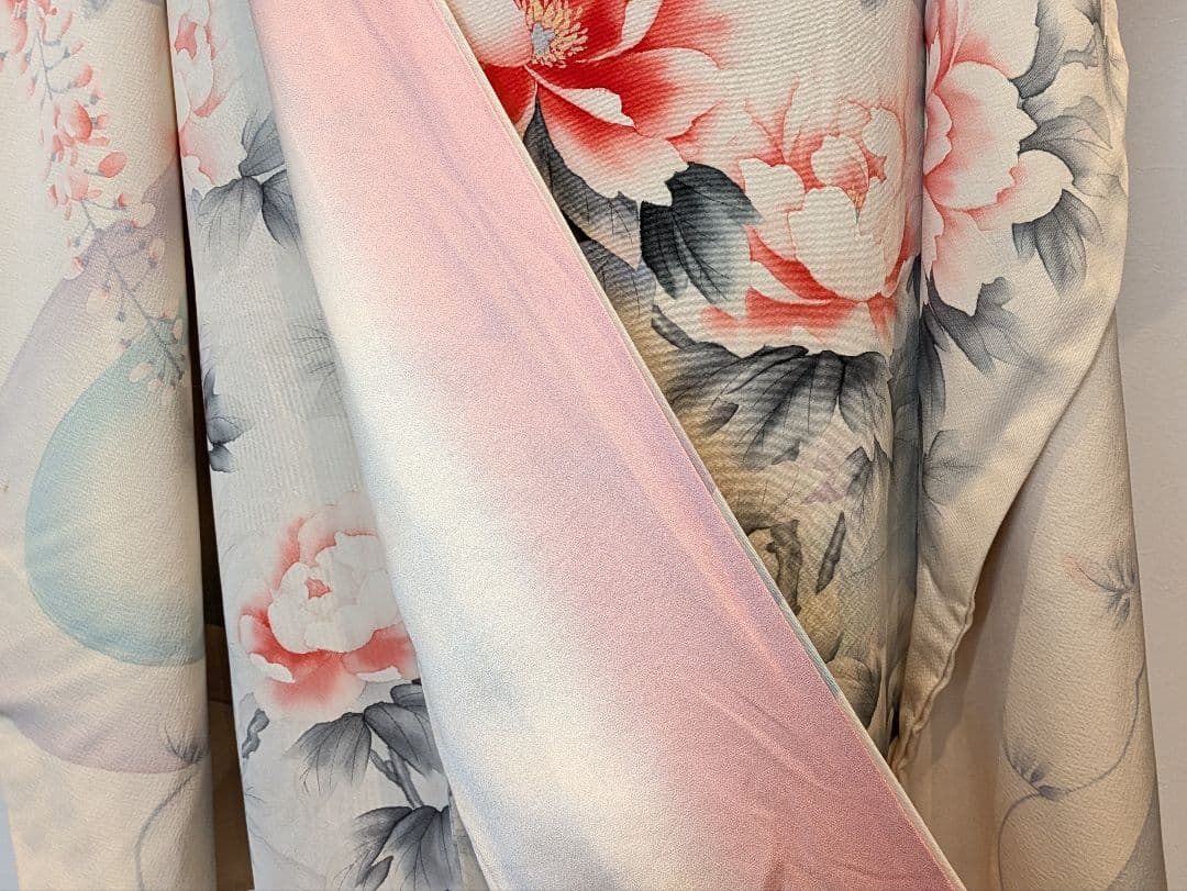 Rainbow 振袖フルセット 身丈172裄65 手描き 白系 成人式