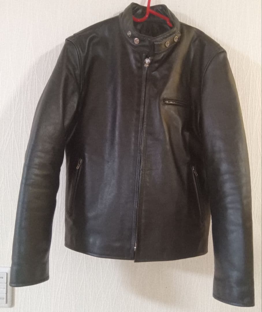 H*T様 大幅値下げ！新品！シングルライダースレザージャケット 　牛革　バンソン