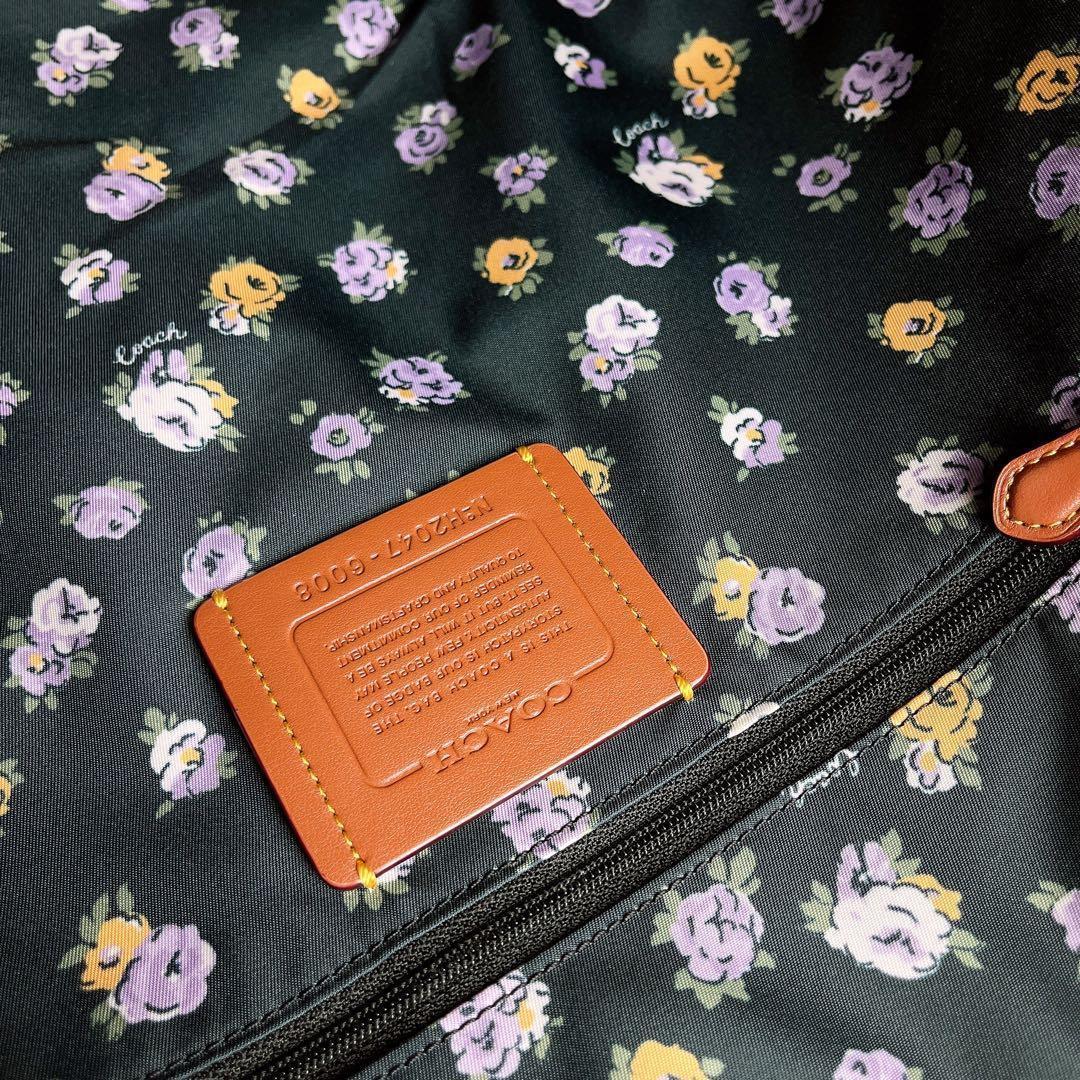 極美品☆COACHコーチ トートバッグ ナイロン 大容量 A4収納ネイビー.