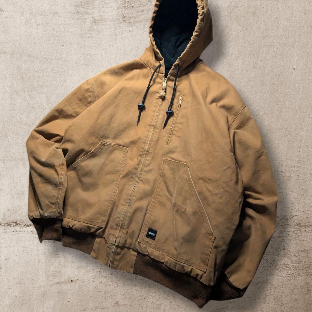 vintage90sWallsダックジャケットXL相当鬼フェード裏フリース希少