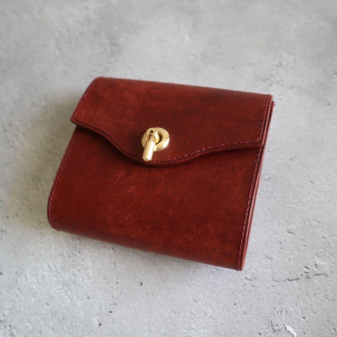 【受注制作】オコシ金具の三つ折り財布 Rondine イタリアンレザー