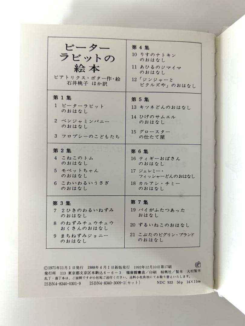 【イギリス購入品】ピーターラビット 絵本　フレデリック・ウォーン社製　木製　本立