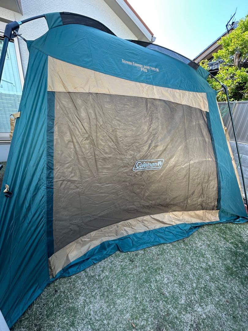 Coleman タープ スクリーンキャノピージョイントタープ3 ポール２本付き