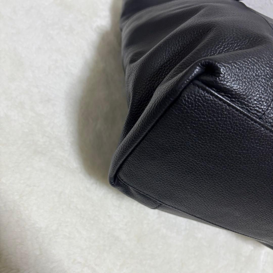 【希少】ティンバーランド　トートバッグ　レザー　ブラック　シボ革　肩掛け