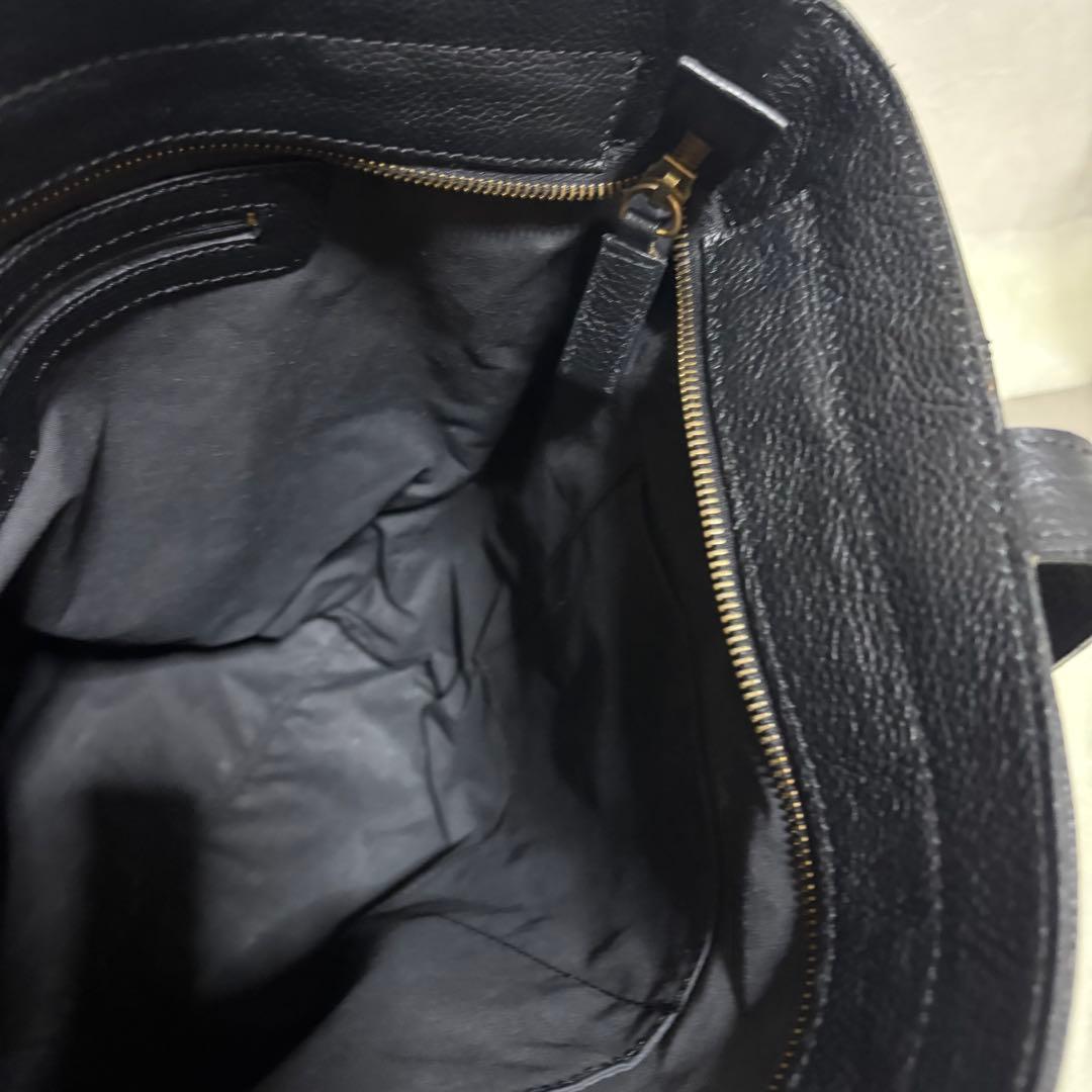 【希少】ティンバーランド　トートバッグ　レザー　ブラック　シボ革　肩掛け