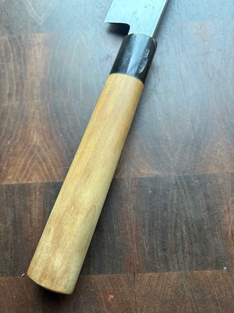 堺打刃物　月界　紋鍛錬　青鋼　柳刃　300mm 包丁　尺　和包丁　水牛朴柄