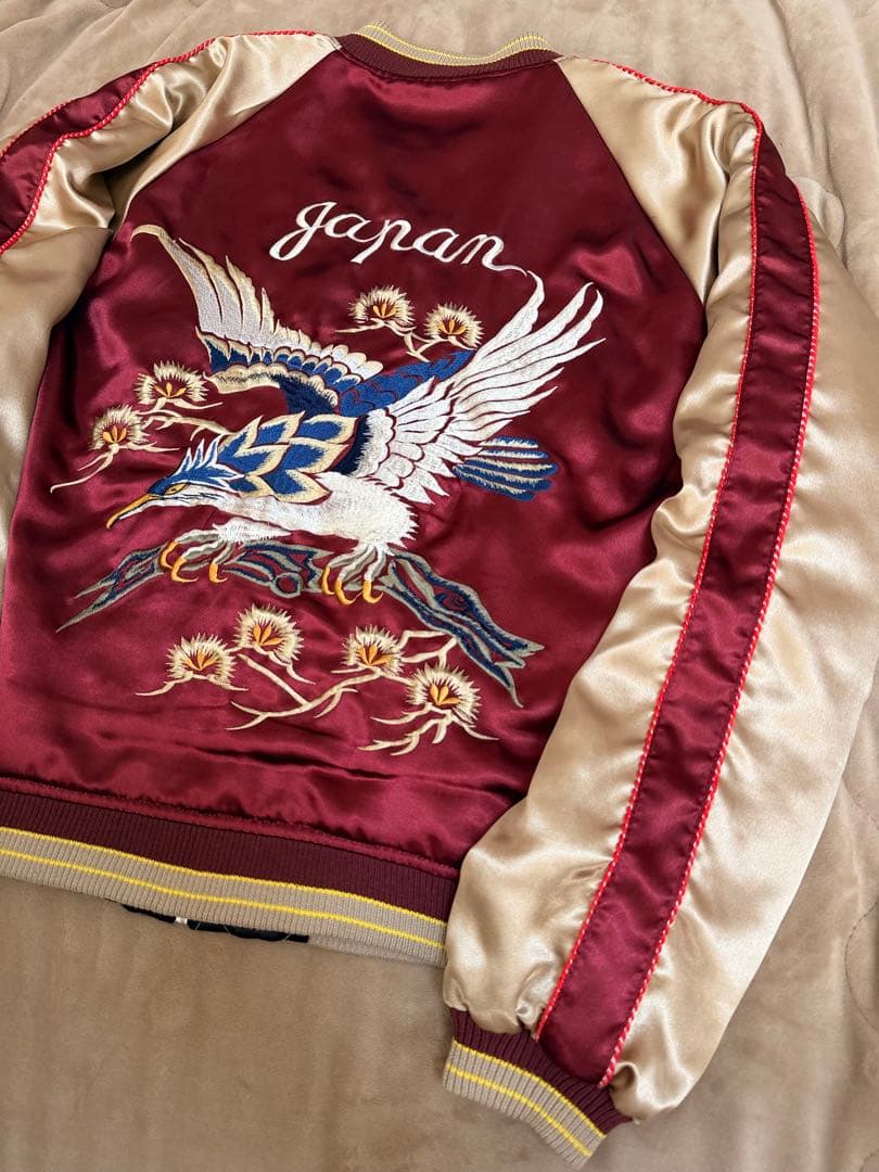 美品 ２面用 90s vintage 鷲龍 東洋 日本限定 スカジャン サテン