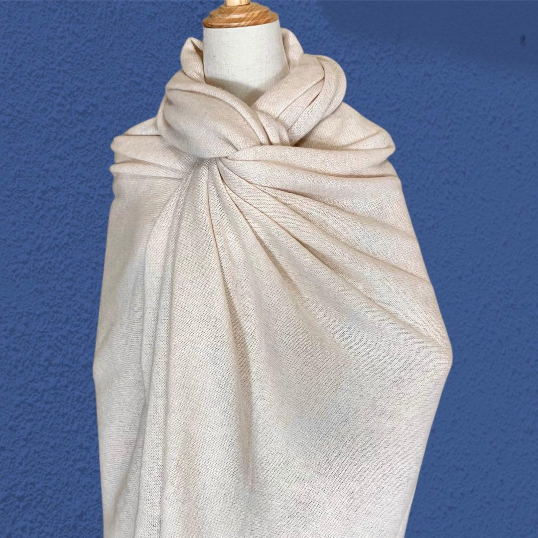 ユナイテッドアローズ　カシミアニット100% 大判ストール　ショール　ベージュ