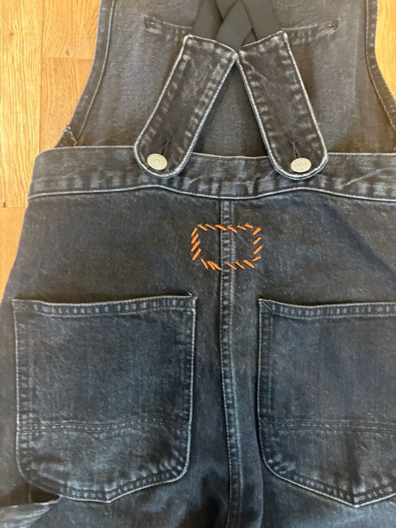 RHvintageブラックデニム サロペット