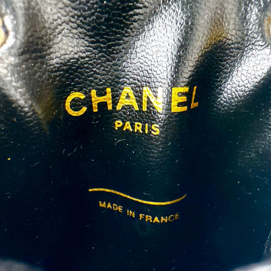 シャネル コットンキャンバス マトラッセ ココマーク チェーンショルダー ポーチ