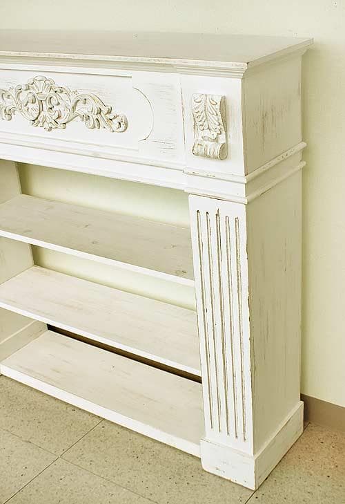 マントルピース コンソール シェルフ ホワイト シャビーシック 姫系 5006