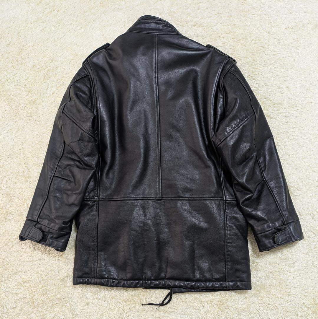 希少 42 Schott レザー M-65 フィールドジャケット 黒 ミリタリー