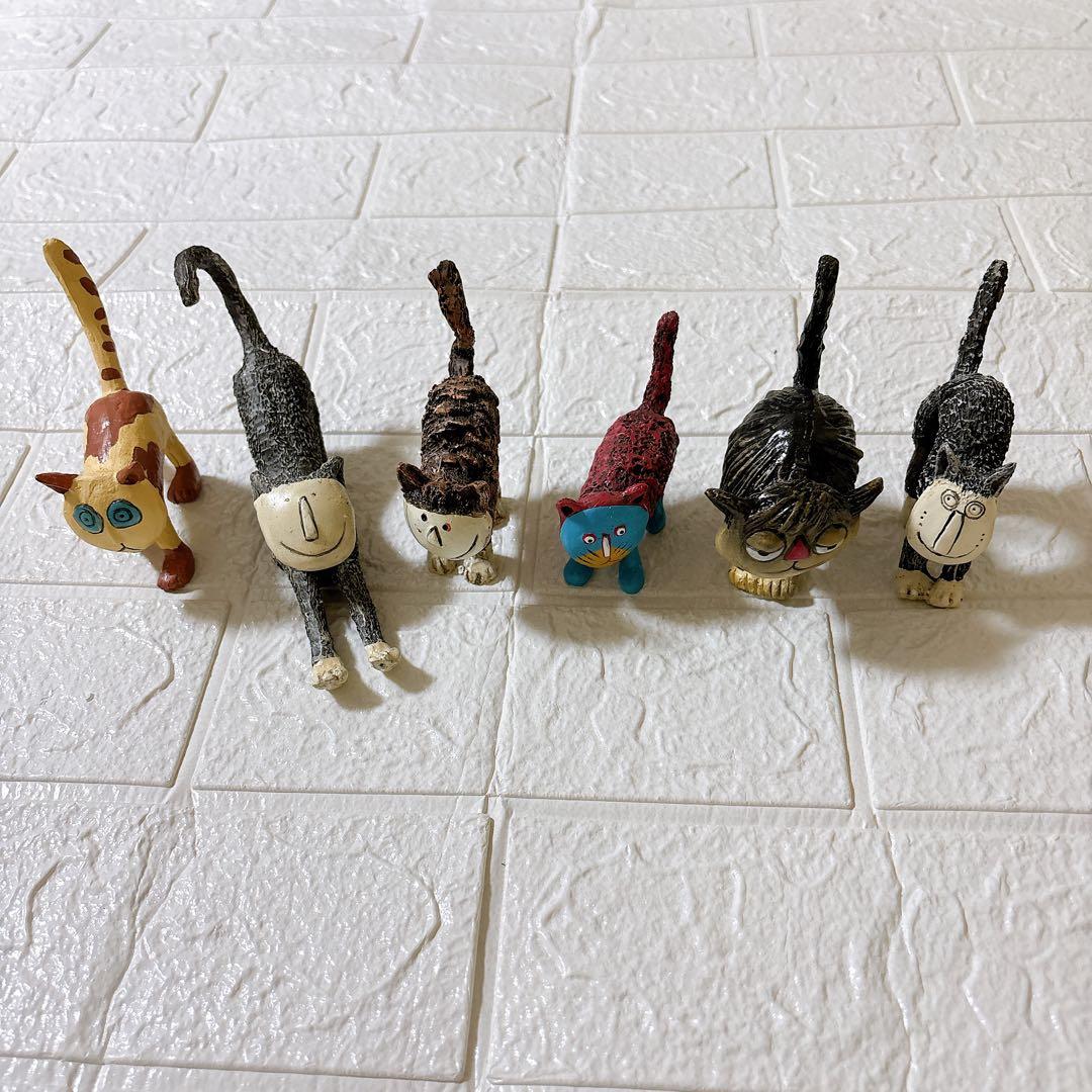 1点限り❤️ 【置物】ネコ 6個セット インテリア アート リビング 玄関 プレ