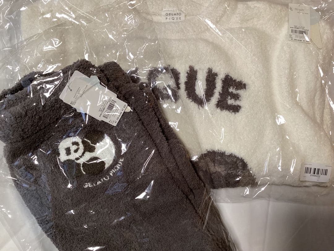 ジェラピケ　パンダジャガードプルオーバー＆さがらロングパンツ＆パンダアイマスク