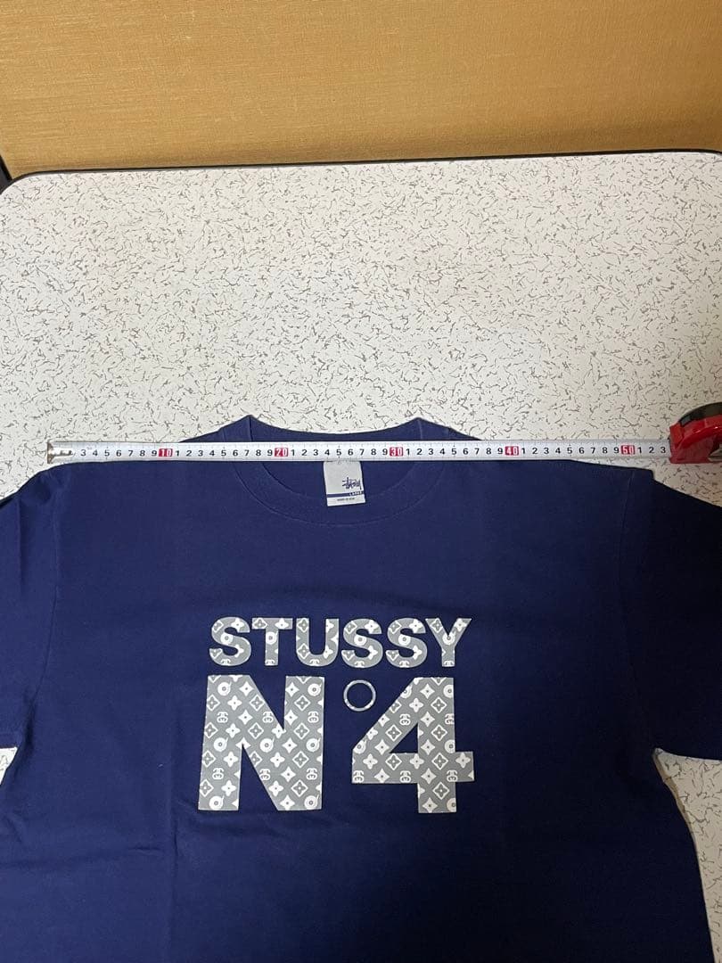 トリプルコラボ？モノグラムSTUSSY N°4 ネイビー Tシャツ