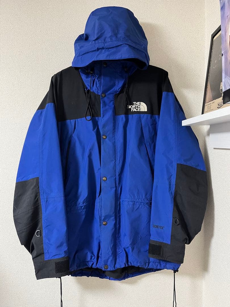 80s 90sノース マウンテンガイドジャケット アズテックブルー×ブラック