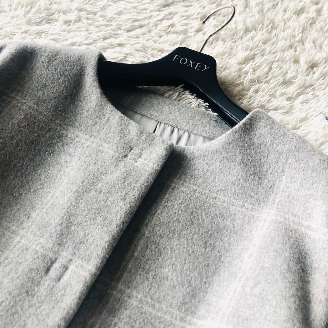 32万✨未使用 フォクシー マーガレットコート カシミヤ 22年 グレー 38