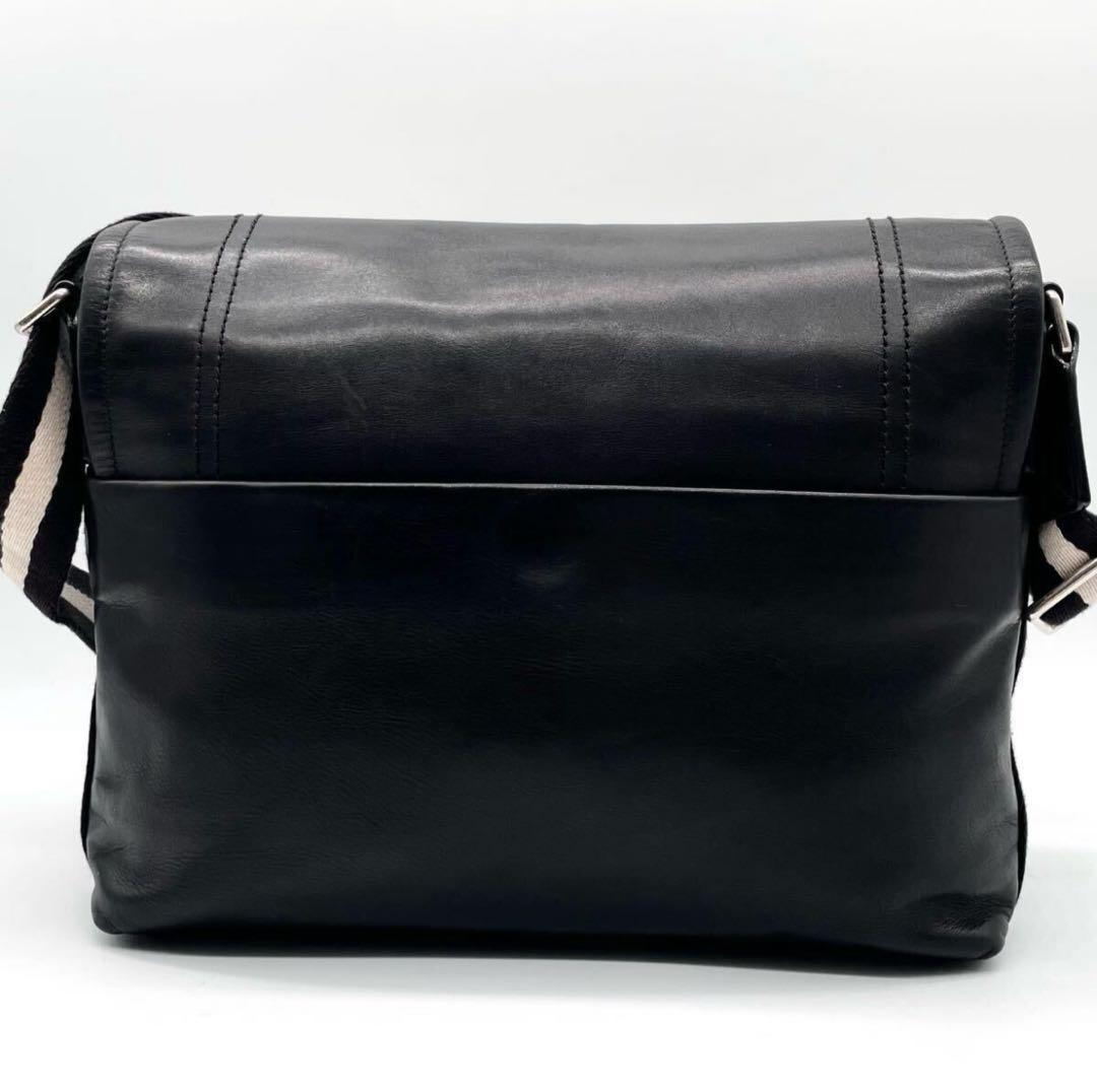 【極美品】バリー メッセンジャーバッグ ショルダーバッグ レザー A4 ブラック