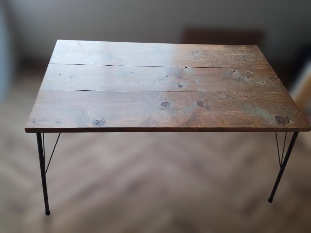 アイアン脚ダイニングテーブル（引き取り限定）