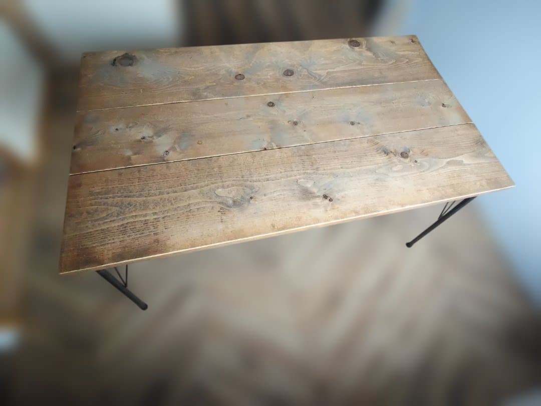 アイアン脚ダイニングテーブル（引き取り限定）