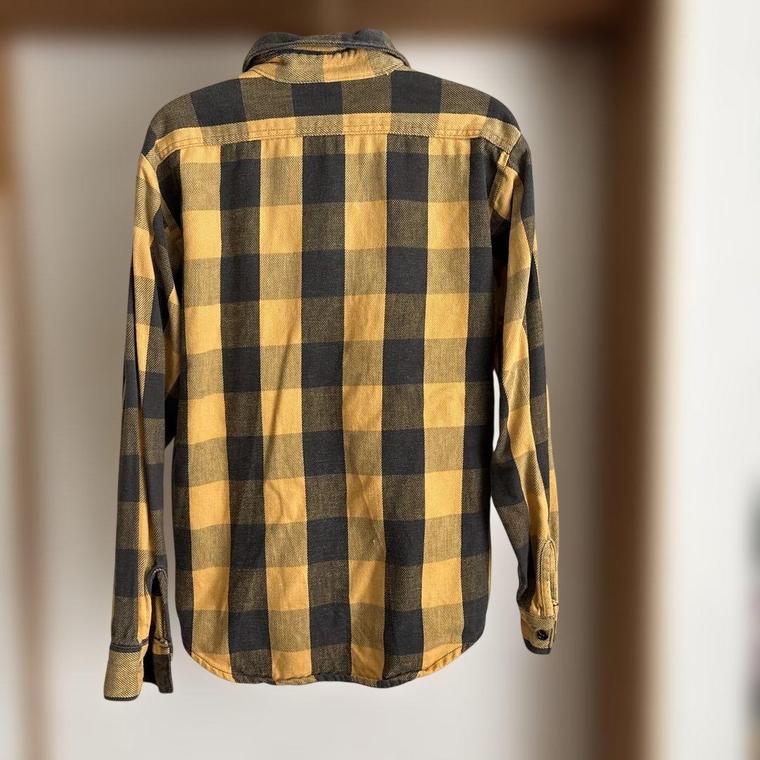 FIVE BROTHER イエロー ブラックチェックシャツ