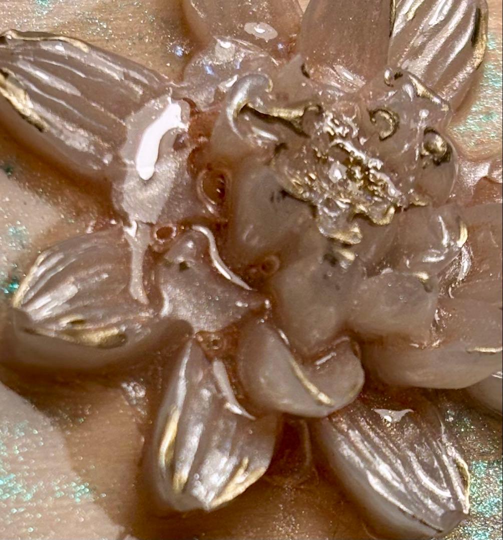 【3点セット】3Dフレームアート 白鳥と花｜立体オブジェ・ハンドメイド・一点物