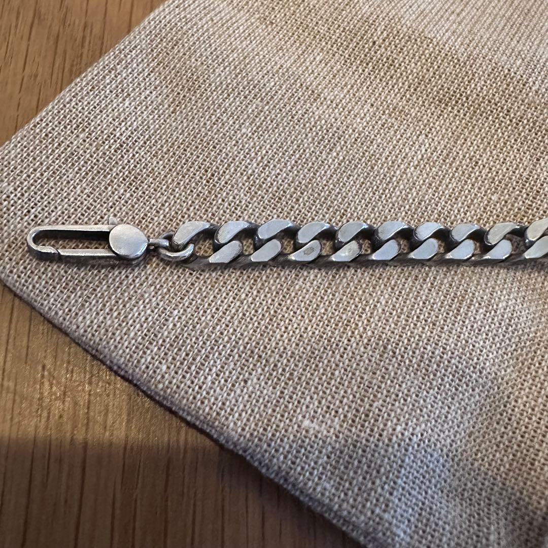 【美品】GUCCI ゴースト IDプレート チェーンブレスレット シルバー