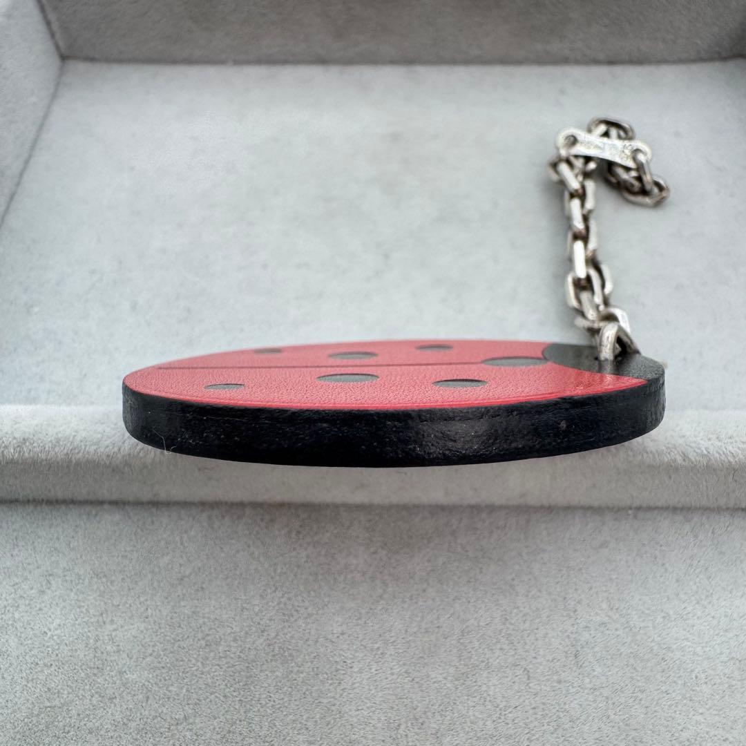 【人気】HERMES てんとう虫　バッグチャーム　キーホルダー　SV925