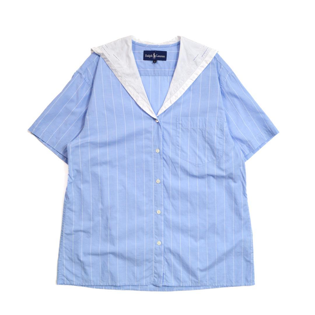 【美品】Ralph Laurenラルフローレン コットン製セーラーシャツM