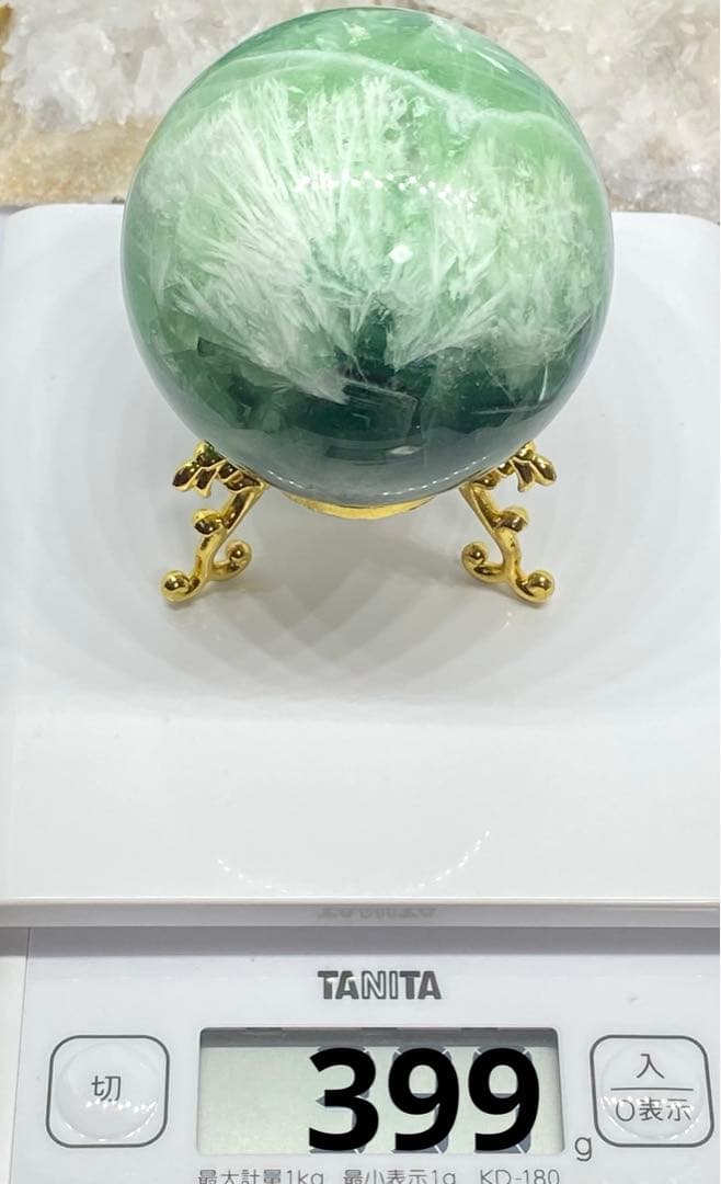 セール　虹入り　エンジェルフェザーフローライト　スフィア　置き物　風水