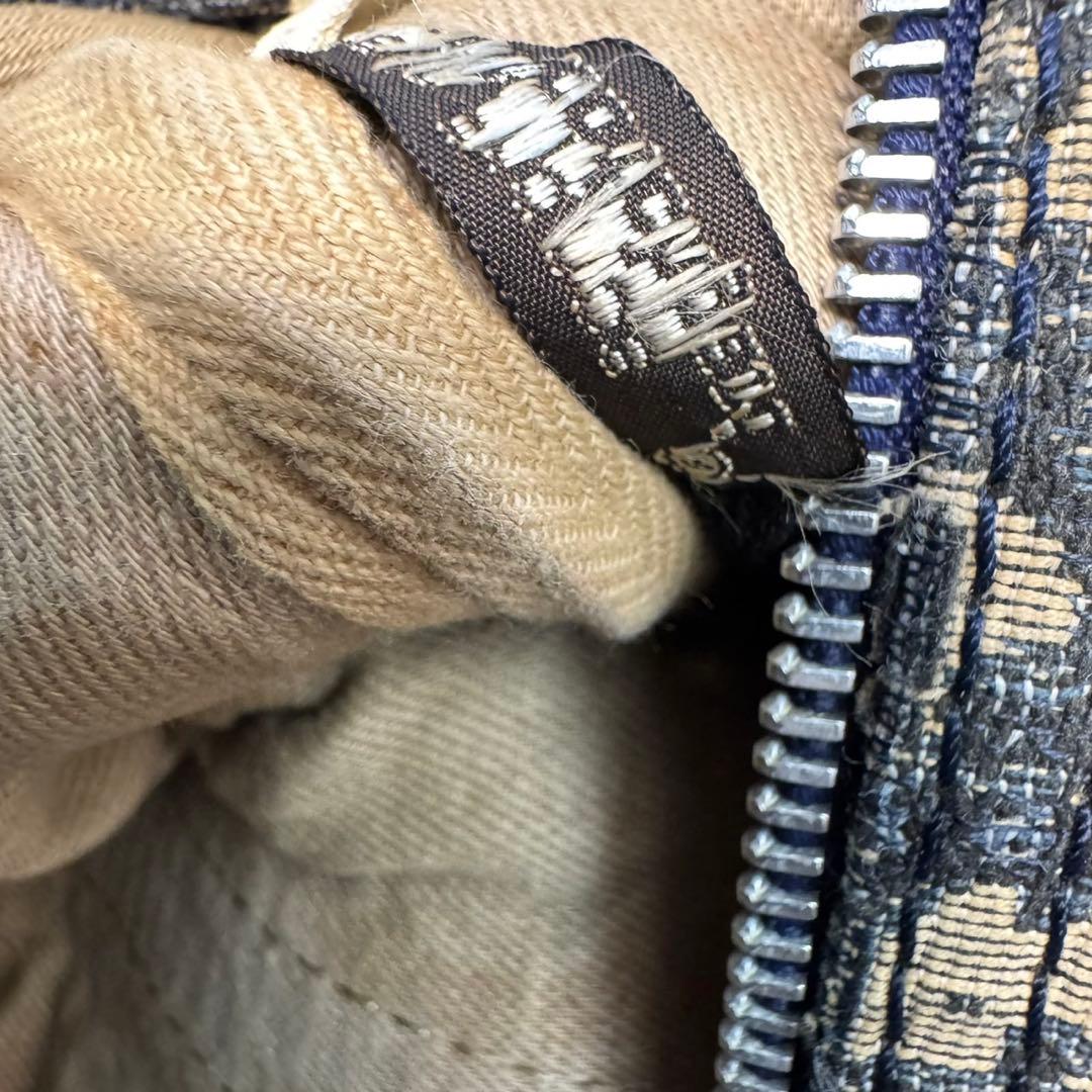 Dior トロッター ミニボストンバッグ ヴィンテージ レザー×キャンバス