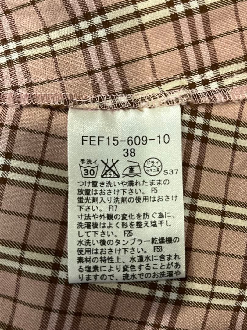 バーバリーブルーレーベル ピンクノバチェック 半袖シャツ　リボンボウタイ　美品✨