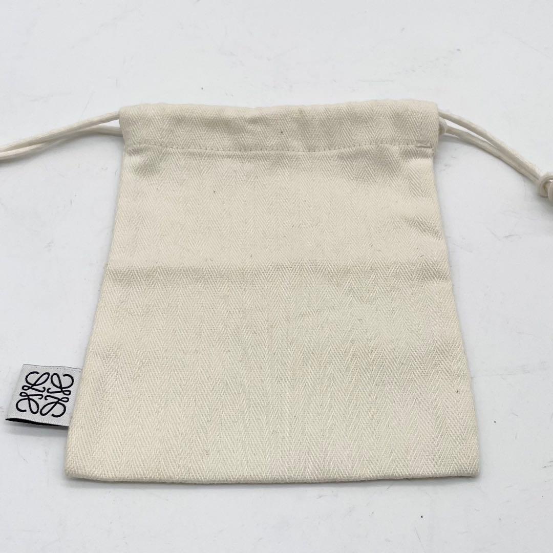 【極美品】ロエベ リネン ケース アナグラム レザー ブラック 保存袋付き