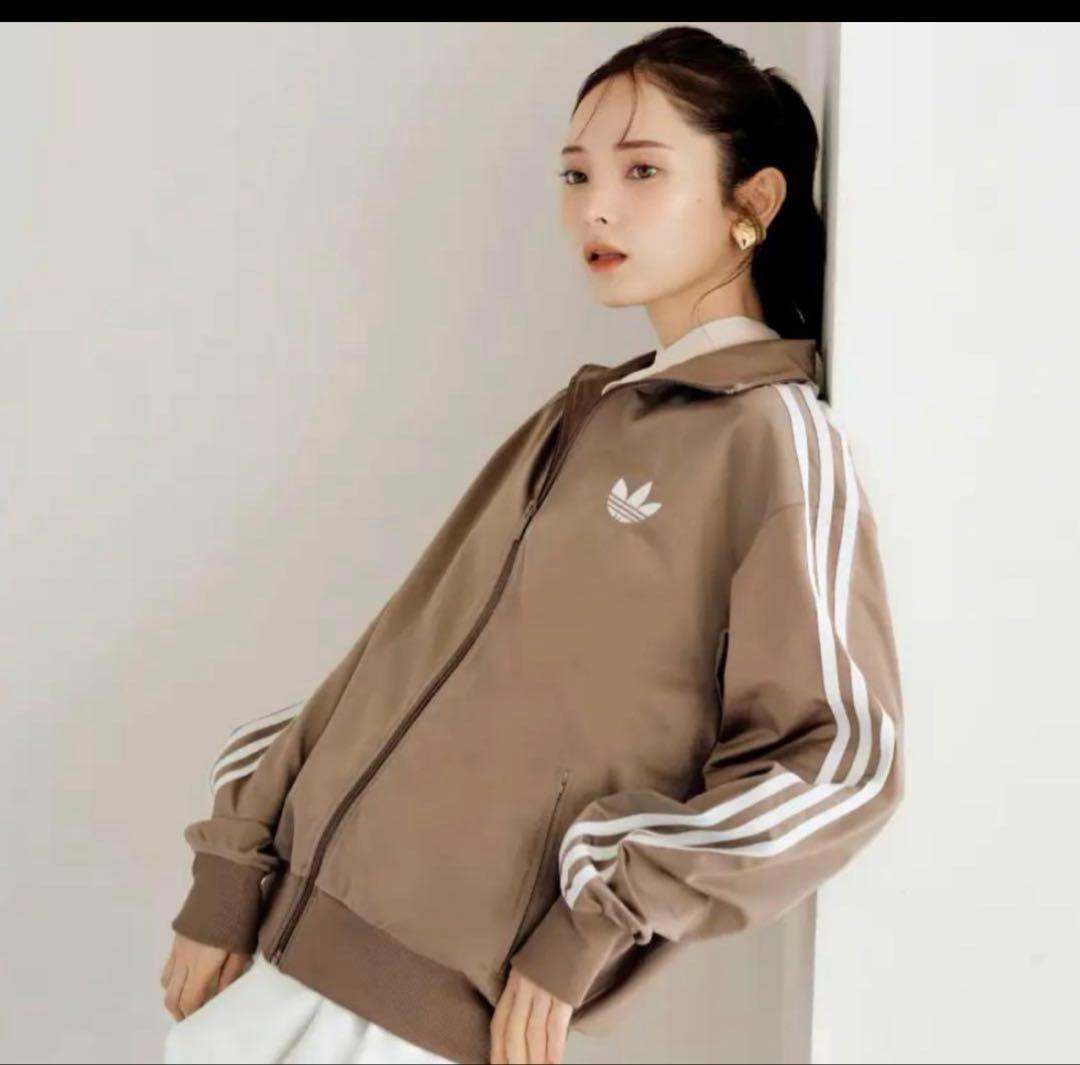 adidas snidelブラウン ストライプ ジャージ XS