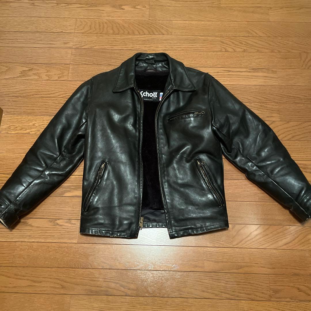 ミ*ろ様 Schott シングルライダースジャケット　643 定価18万円　サイ