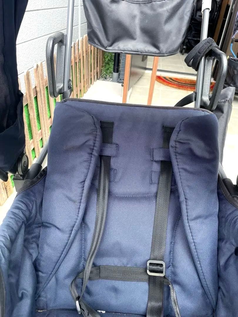 【送料込み】KATOJI カトージ 2人乗りベビーカー シット&スタンドネイビー