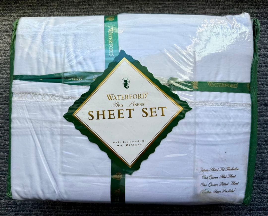 新品！上質な眠りを。米国 シーツ４点セット クイーン