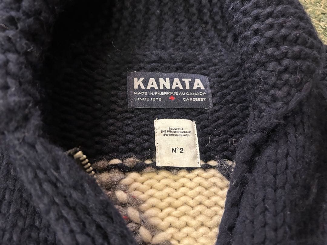 BEDWIN ×KANATA ベドウィン カウチンセーター M カナダ製