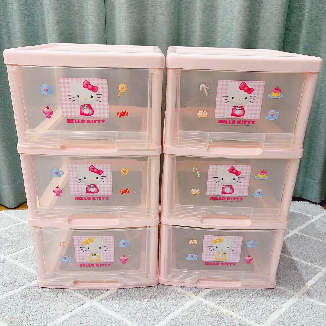 激レア HELLO KITTY 3段衣類収納ケース 2個セット 2003年