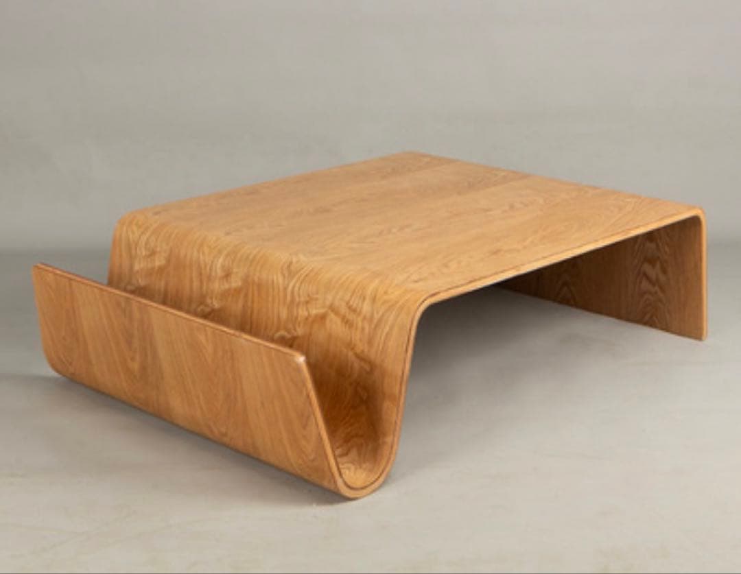 【木製曲線デザインセンターテーブル】個性的な多機能テーブル⁂