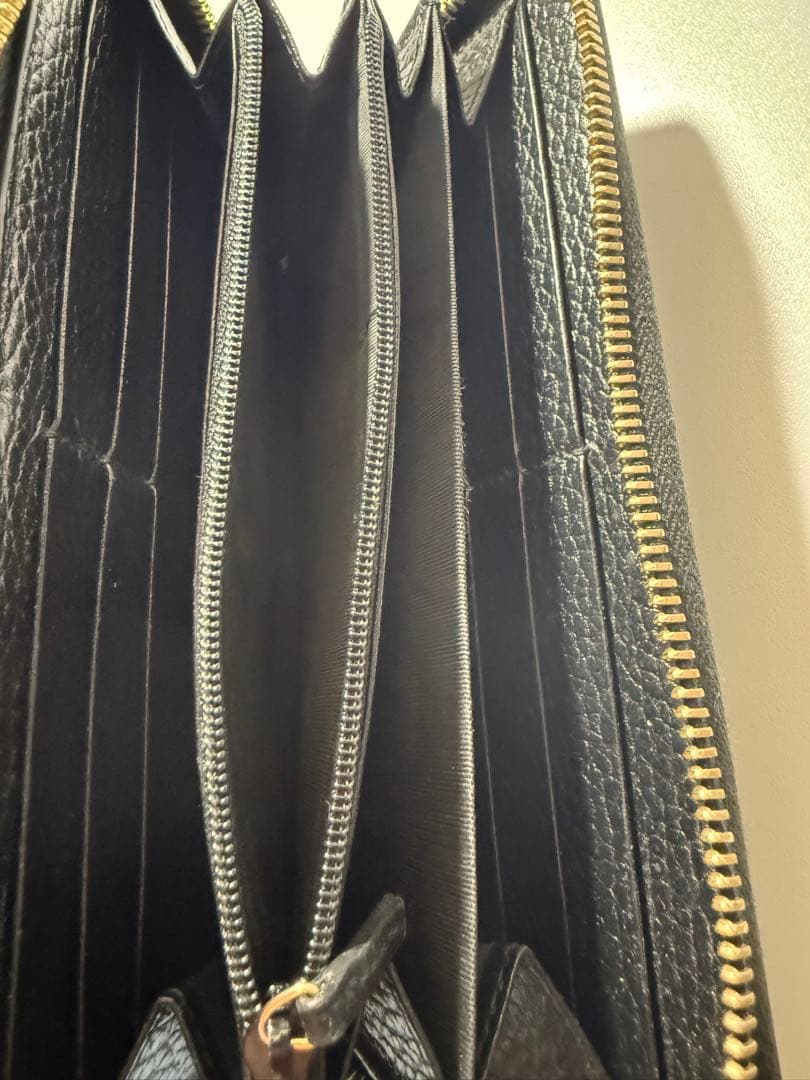 GUCCI 長財布 マーモント ブラック ラウンドファスナー 付属品