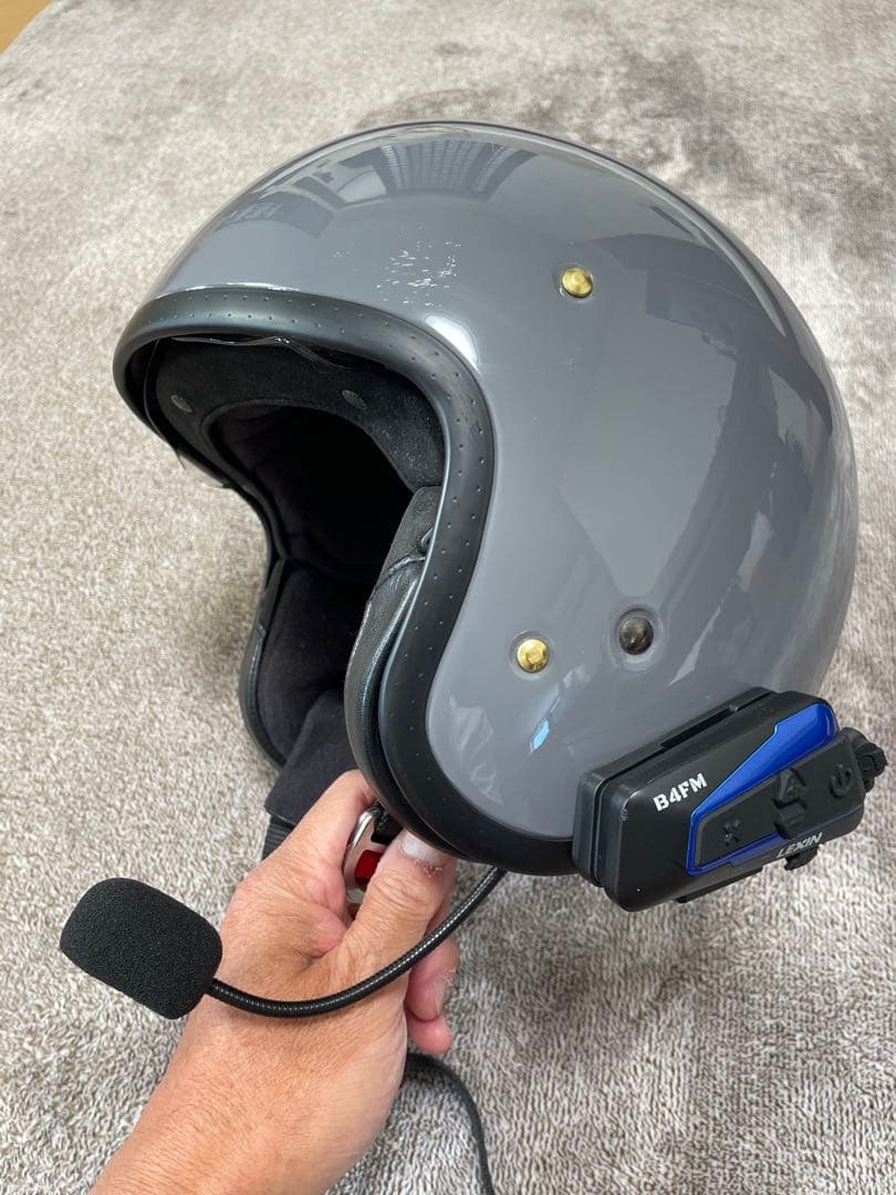SHOEI グレー ジェットヘルメット Bafm通信機能付き