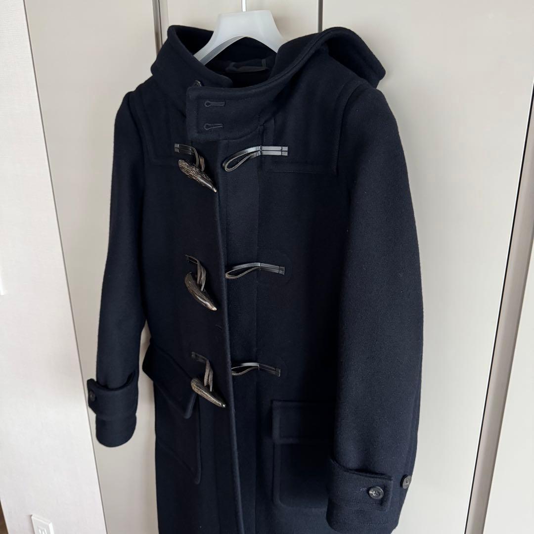 HYKE ハイク メルトンダッフルコート ブラック サイズ3