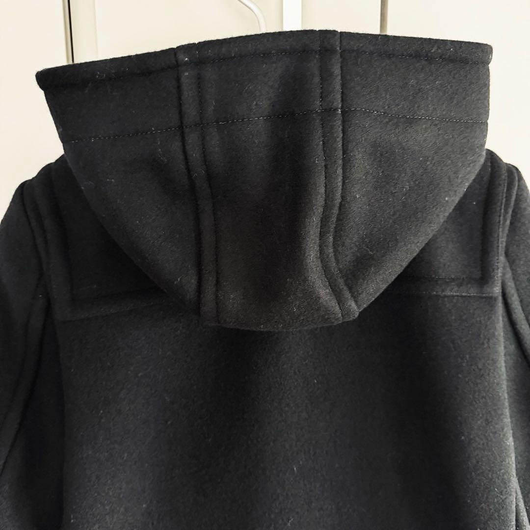 HYKE ハイク メルトンダッフルコート ブラック サイズ3