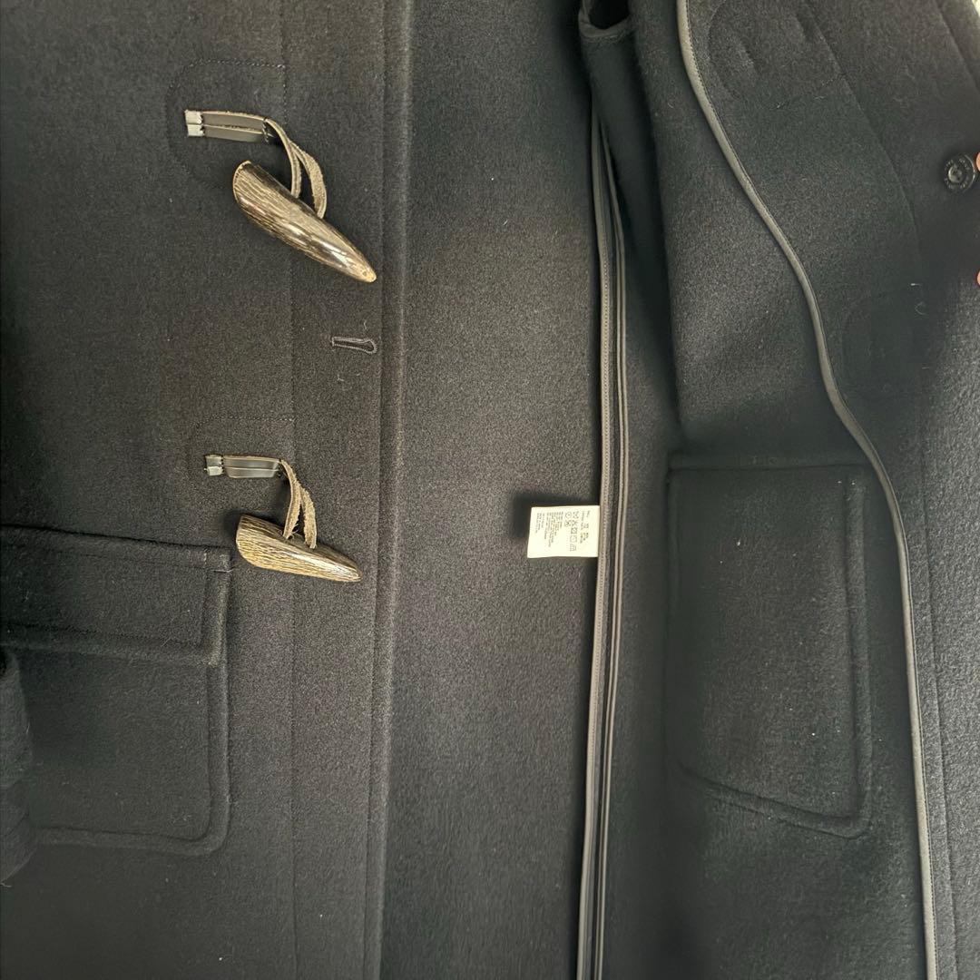 HYKE ハイク メルトンダッフルコート ブラック サイズ3